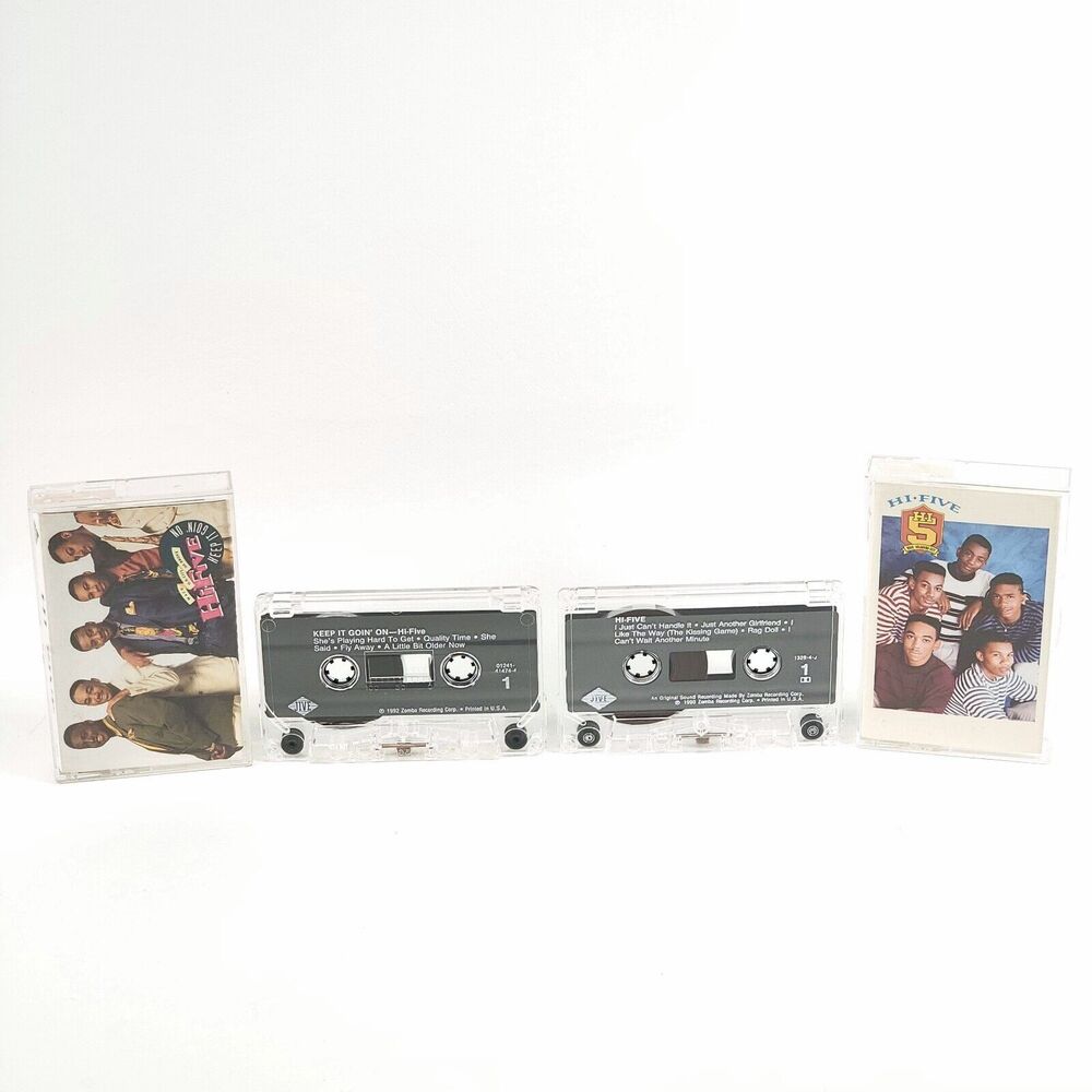 2 Cassettes Hi Five Self Titled 1990 & Keep It Goin On 1992 90s Hip Hop JIVE EUC